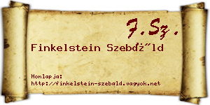 Finkelstein Szebáld névjegykártya